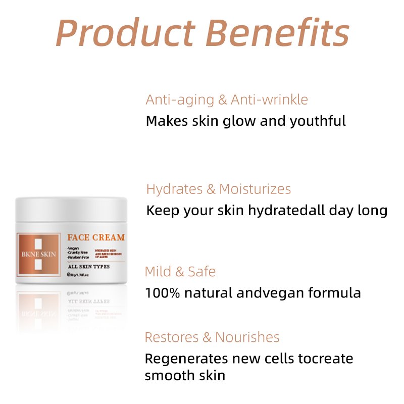 Hyaluronic Acid Face Cream with Rice Water Vitamin E Moisturizing Skin Care Product