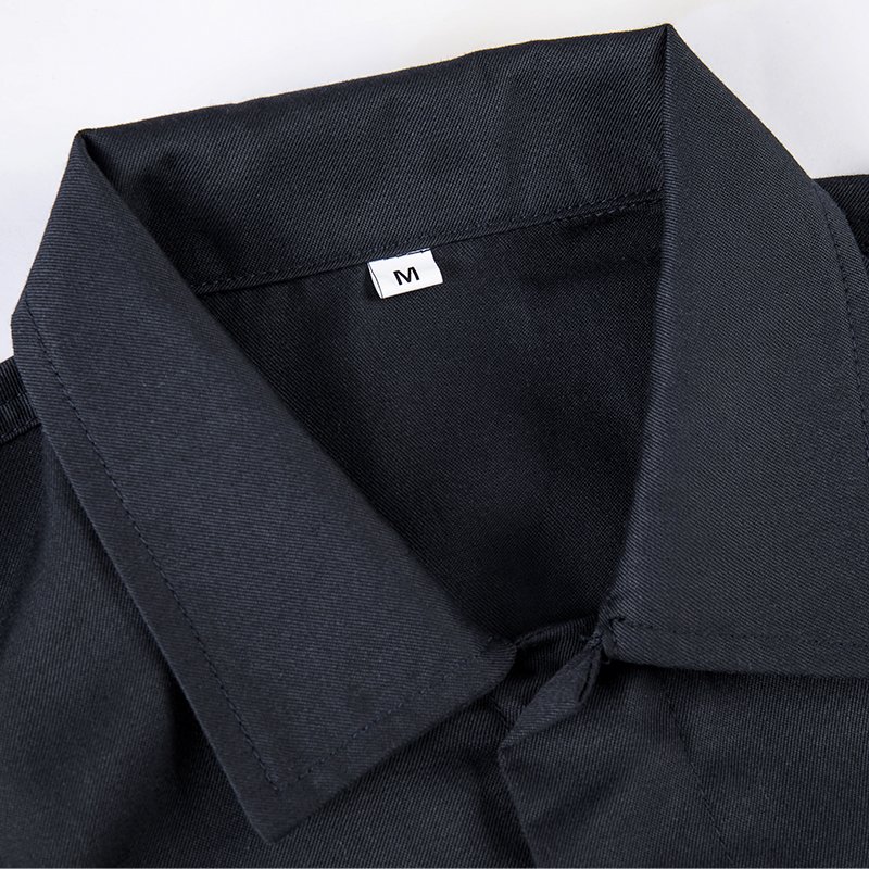 Flame-Resistant Road Repair Safety Uniform Set Dark Blue Aramid Jacket and Pants with Reflective Strips Oil-Resistant Waterproof