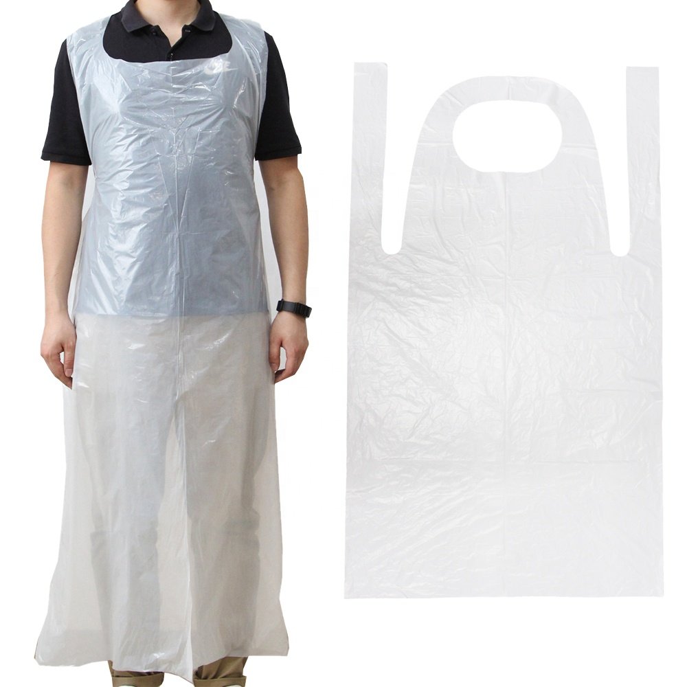 Hot Sales Wholesale Personal Protection New Clear Plastic PE Apron Waterproof Disposable Apron