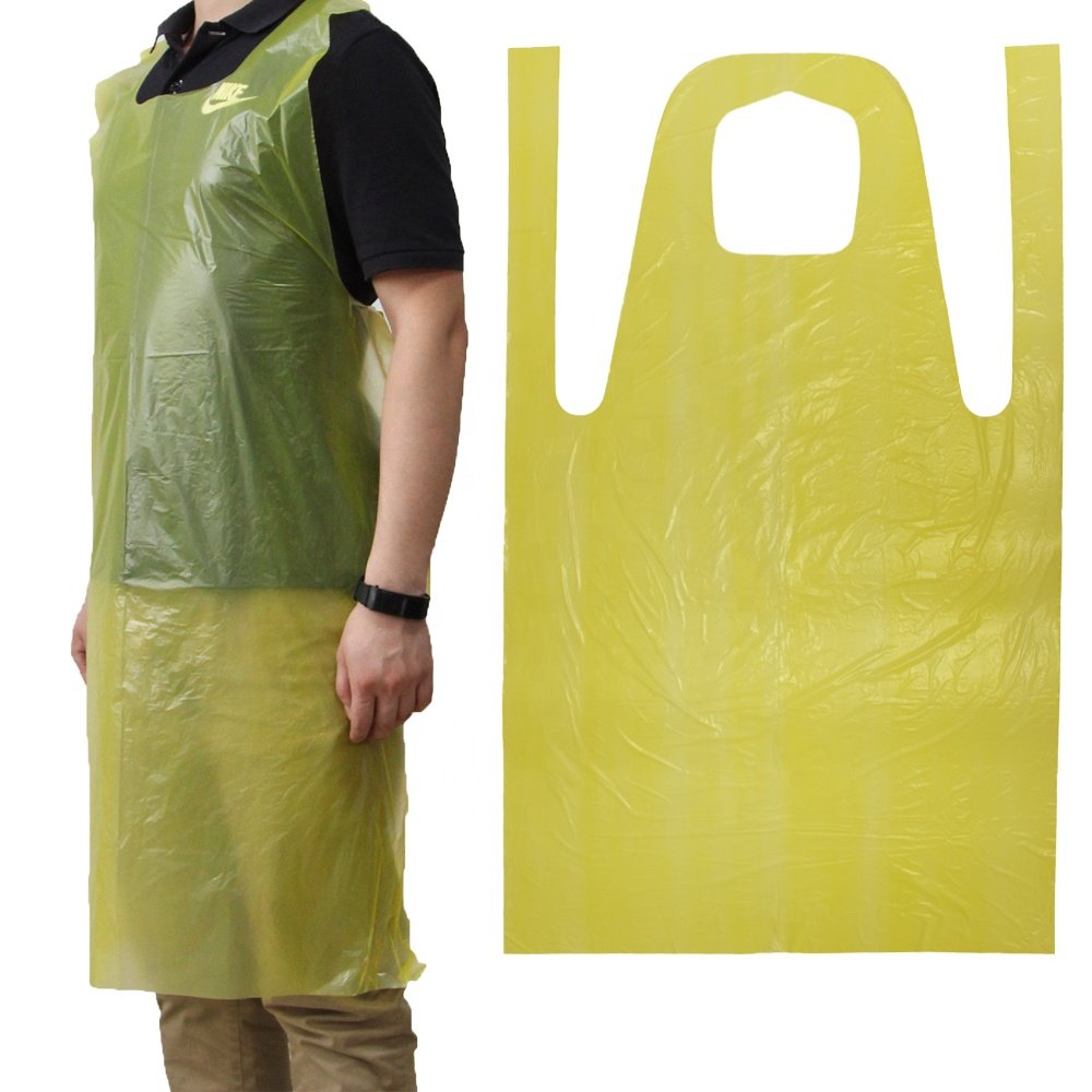 Hot Sales Wholesale Personal Protection New Clear Plastic PE Apron Waterproof Disposable Apron