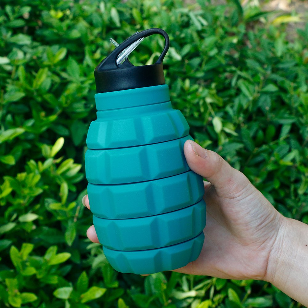 580ml Silicone Drink Bottle Squeeze Sport Reusable Folding Collapsible Outdoor Foldable For Travel Silicone Water Bottles