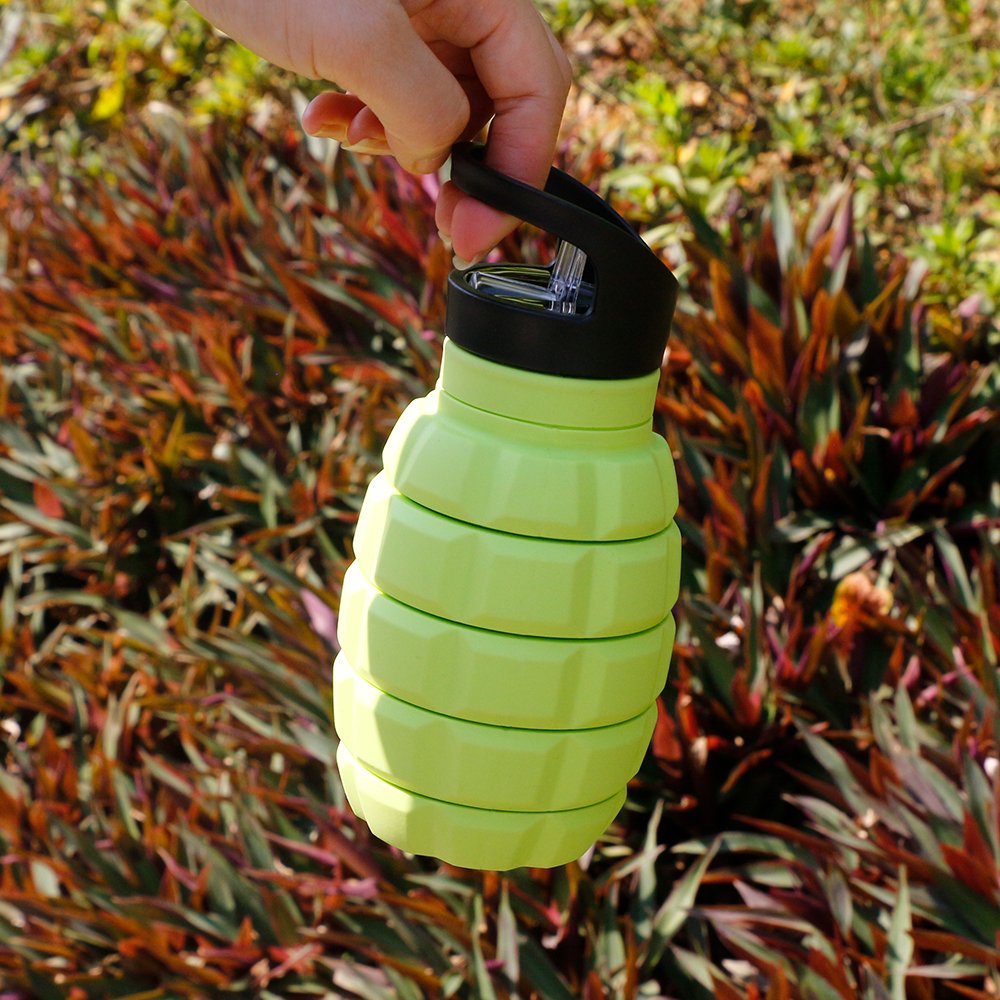 580ml Silicone Drink Bottle Squeeze Sport Reusable Folding Collapsible Outdoor Foldable For Travel Silicone Water Bottles