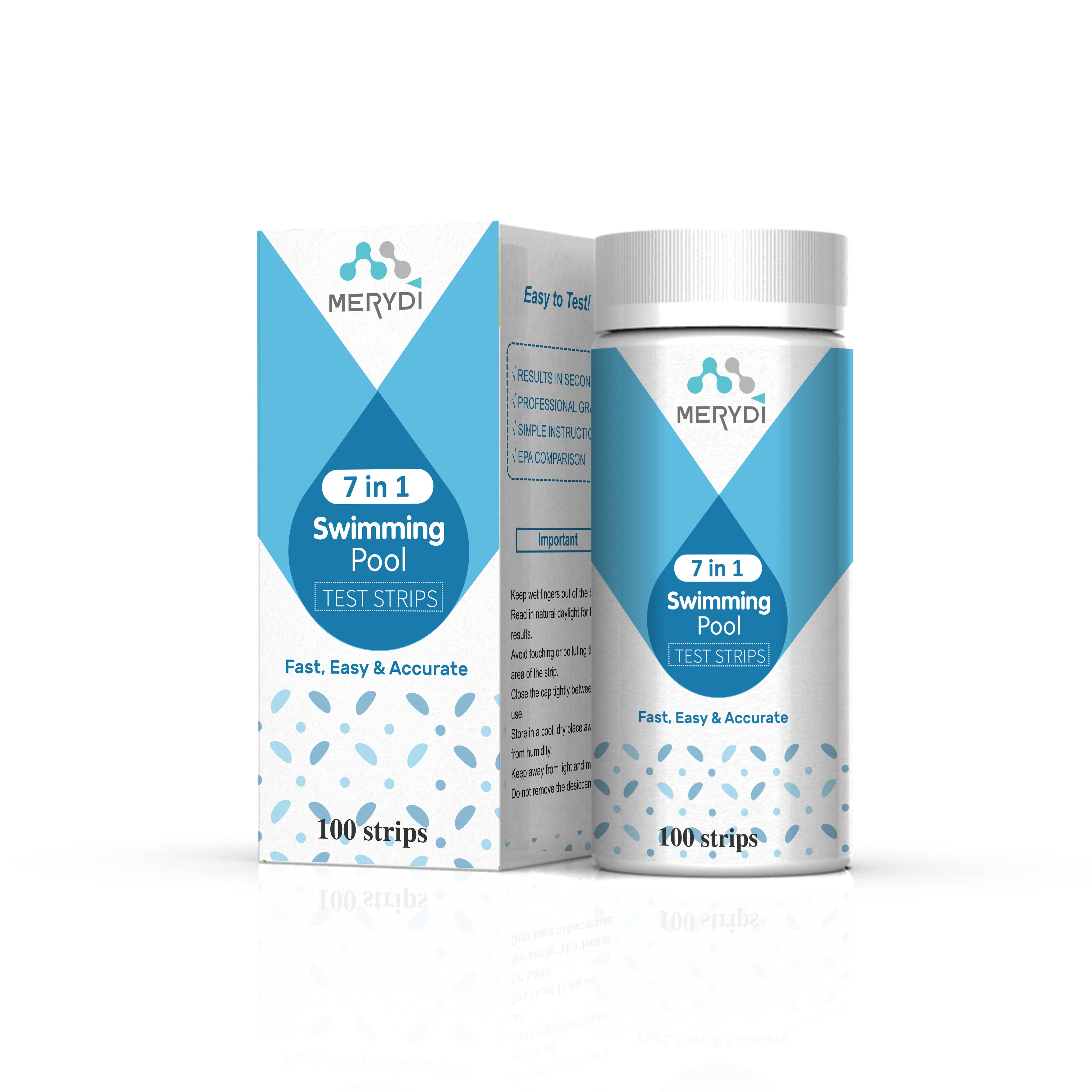 Water test 7 in 1 for Seawater, fishery water, swimming pool water pool test strips and water test strips