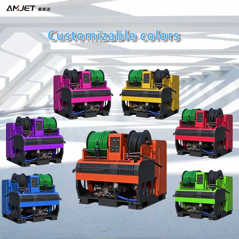 High pressure water jet sewer cleaning machine gasoline diesel 40-80Lpm sewage pipeline drainage and drainage cleaning machine