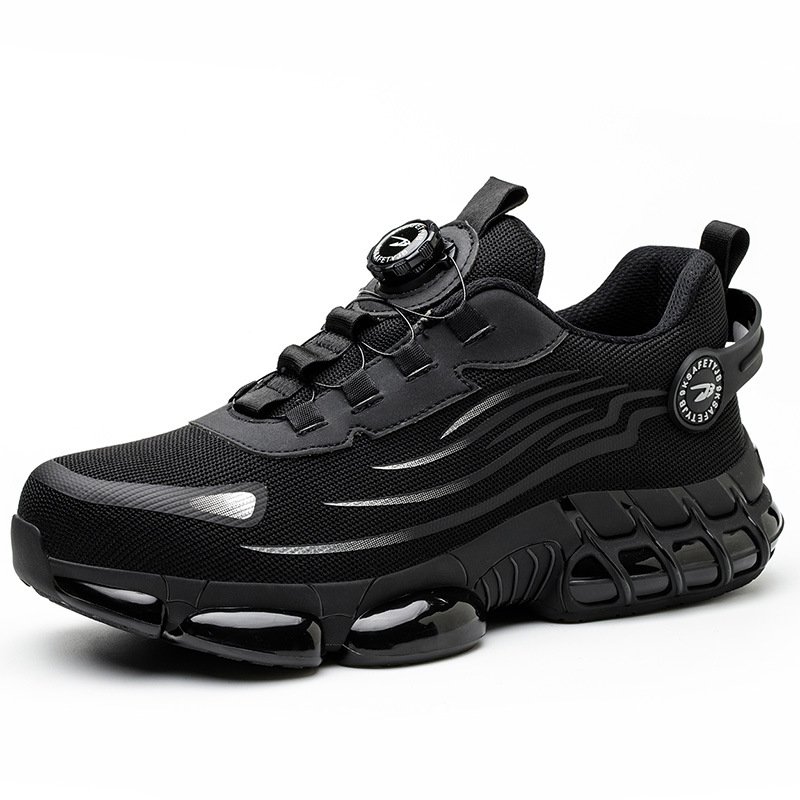 Men's Leather Breathable Acid Alkali Resistant Welding Protective Anti-Smashing Anti-Stab Work Safety Shoes Labor Shoes