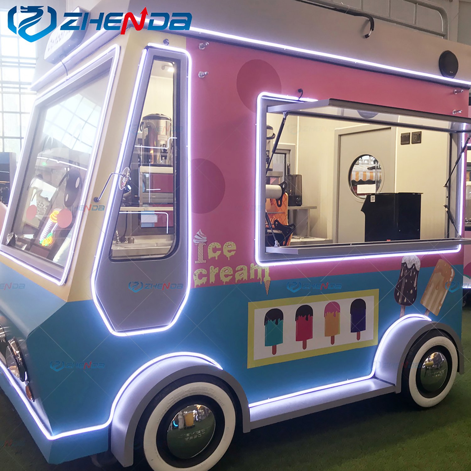 Australia standard outdoor mobile fast food carts / popsicle ice cream vending carts hot dog food trailer truck for sale