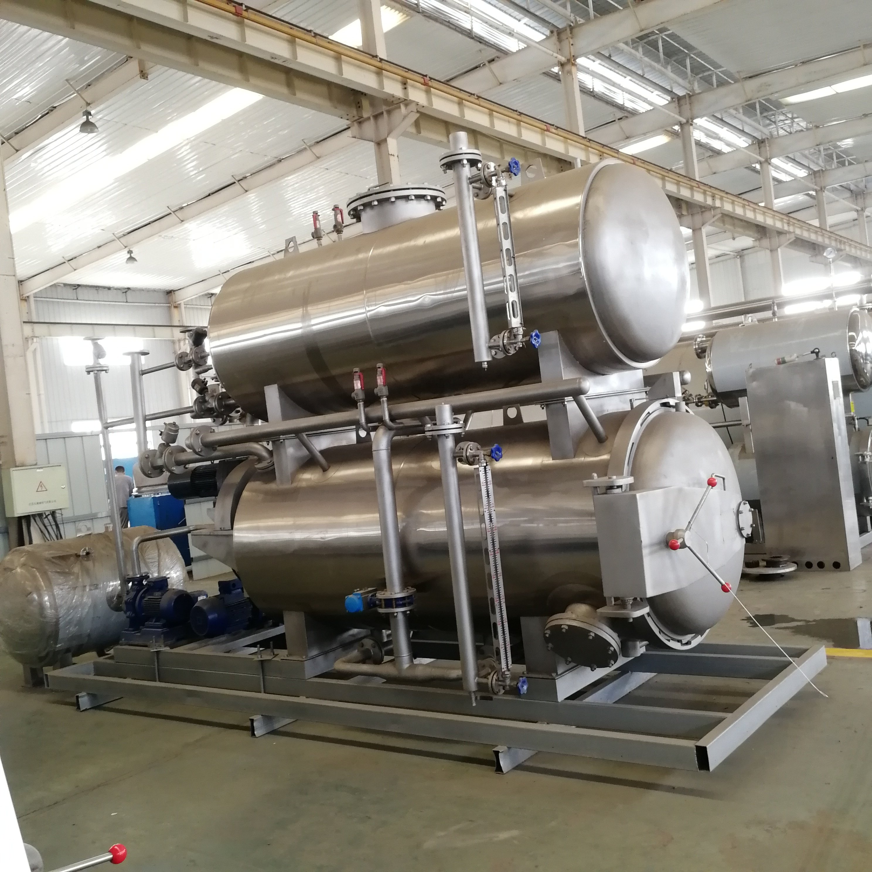 Rotary Retort Machine automatic industrial Jars Tin Can ketchup tomato paste sardine canned horizontal food sterilizer