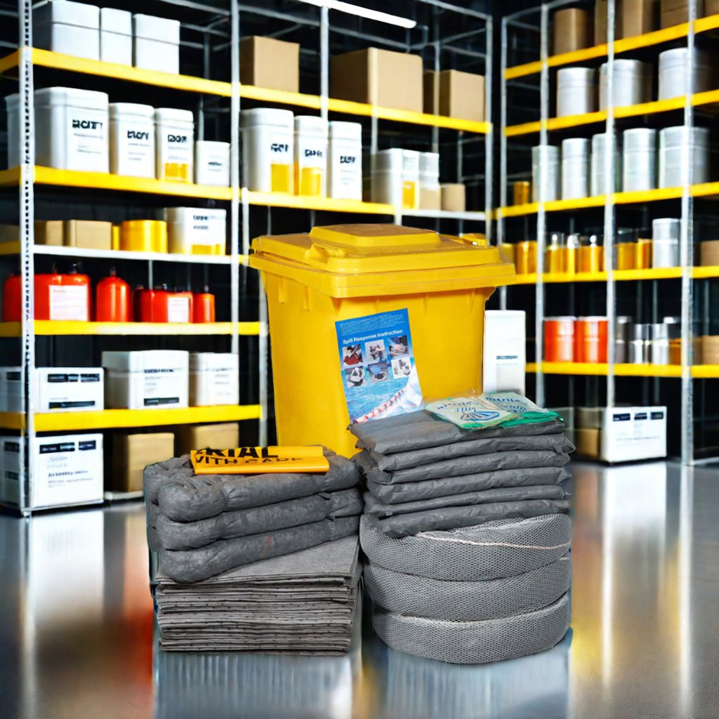 Universal Eco-friendly Absorbent Spill Kit 240L Absorbency for Controlling Spills of Oils Coolants Solvents Water