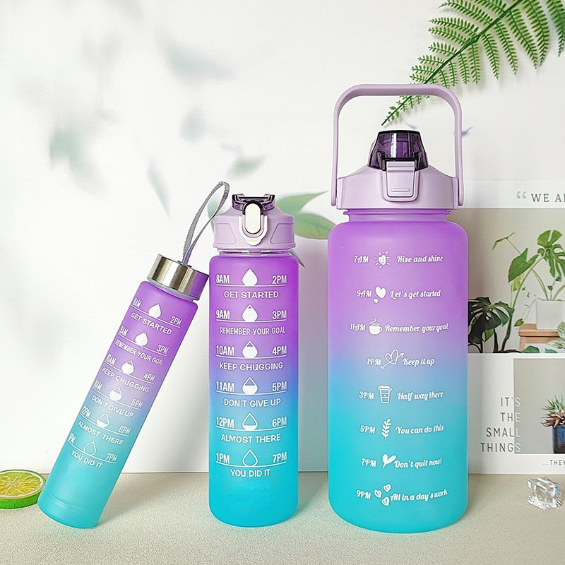 sustainable eco friendly products 2L colorful protein shaker 900ML motivational water bottle 500ML sippy flask bottle