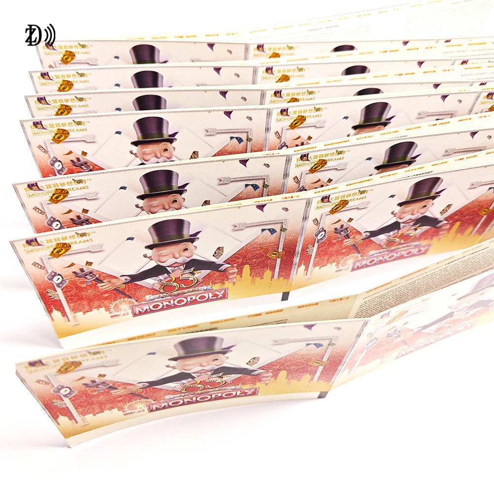Customized Printing 13.56MHz RFID Fanfold Fold Thermal One Off Paper Card RFID Bus Tickets