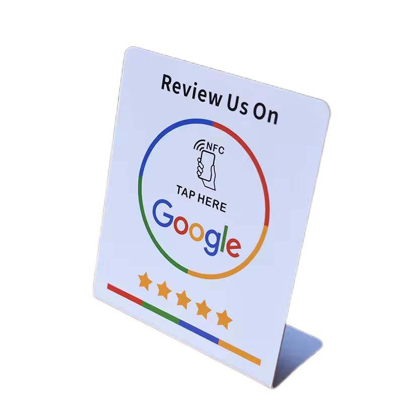 NFC Review Menu Display 13.56Mhz Table Display Stand Touchless QR Code Restaurant Table Menu Nfc Stand nfc stand custom