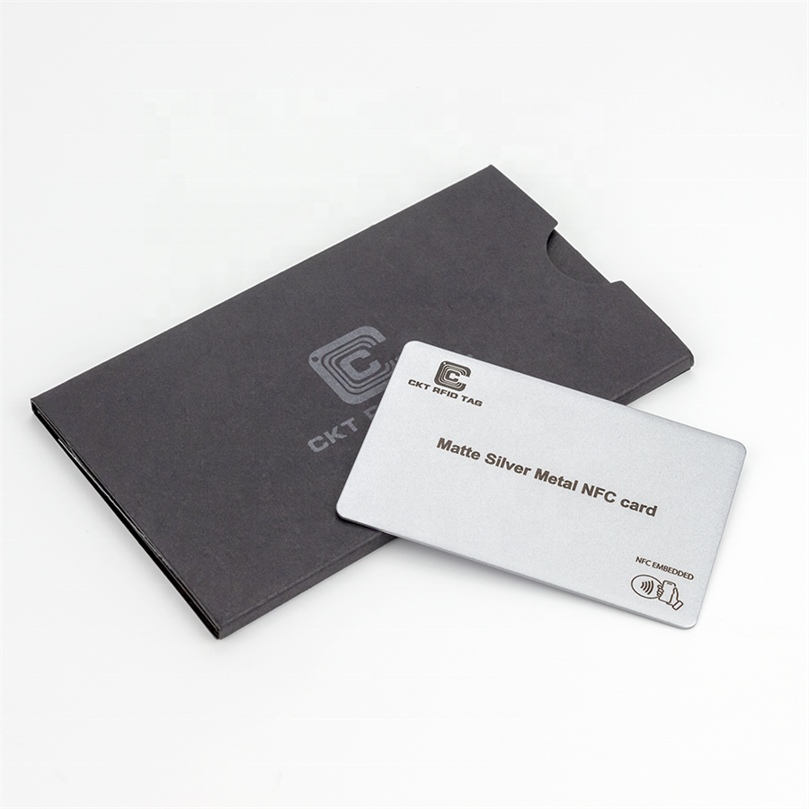 Engraved Matt Silver Stainless Steel NFC Metal Card Blank Smart Card
