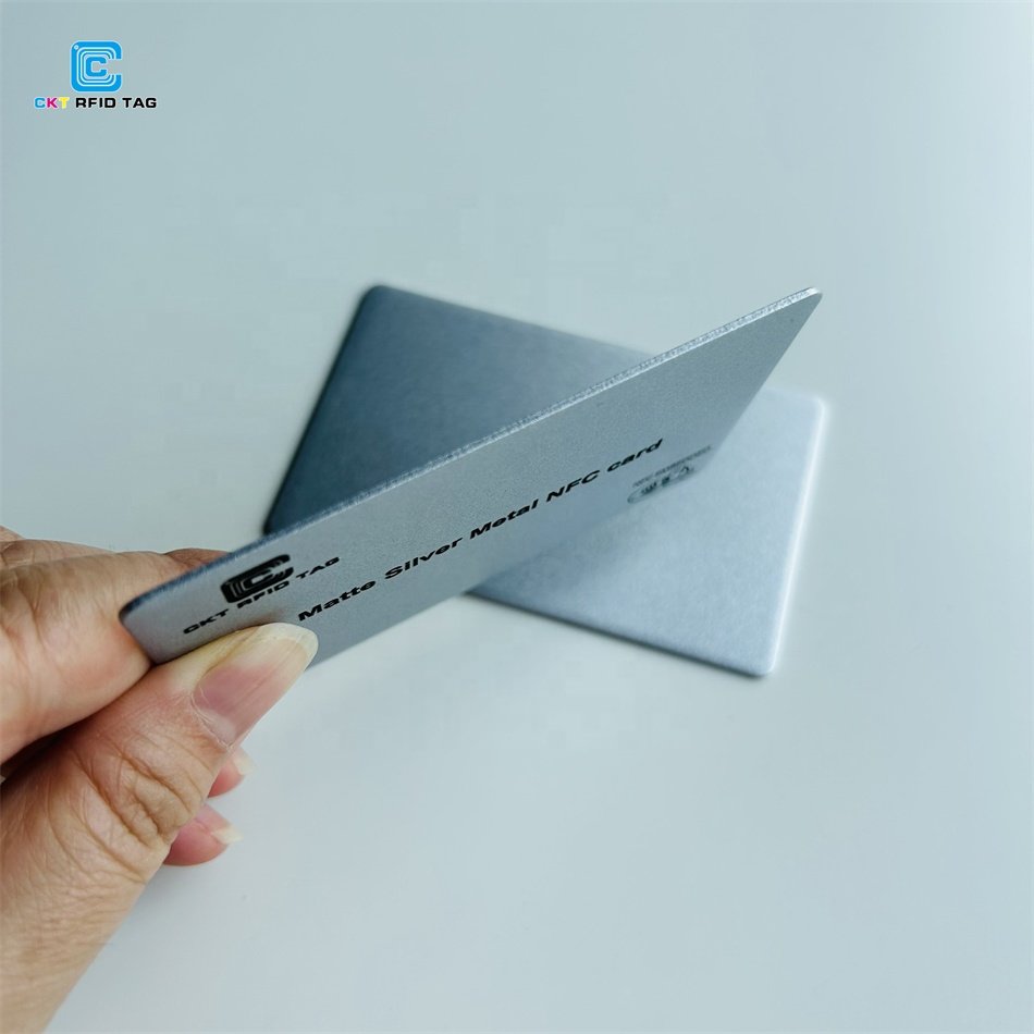 Engraved Matt Silver Stainless Steel NFC Metal Card Blank Smart Card