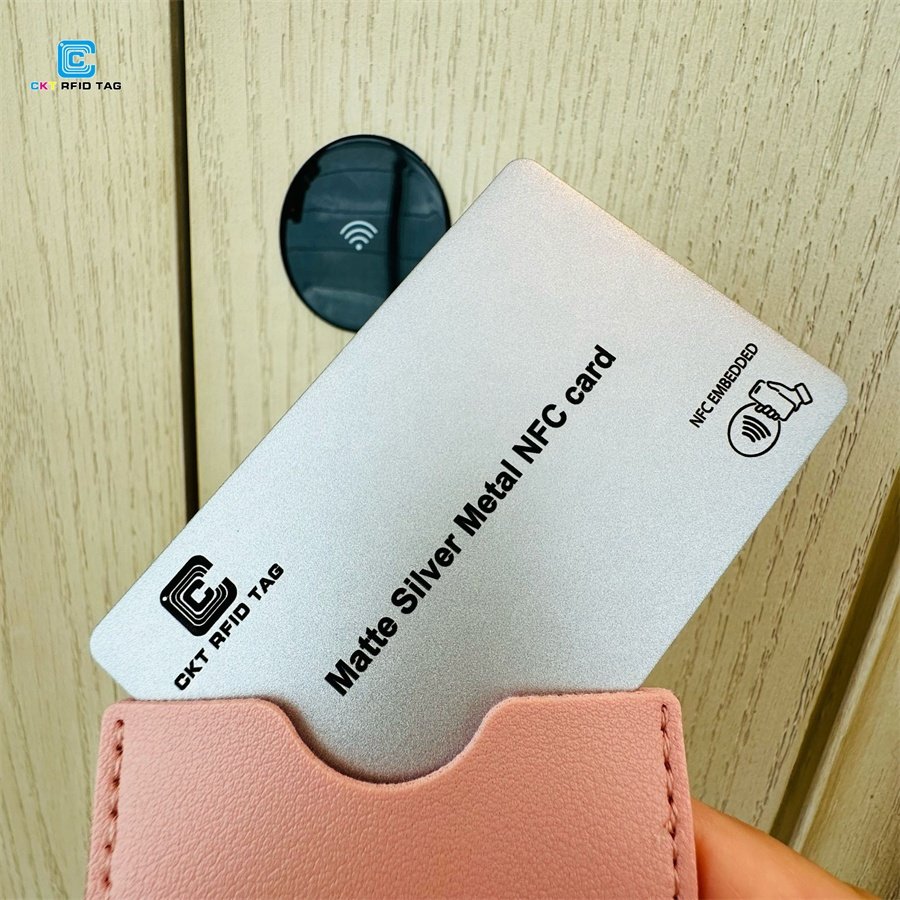 Engraved Matt Silver Stainless Steel NFC Metal Card Blank Smart Card