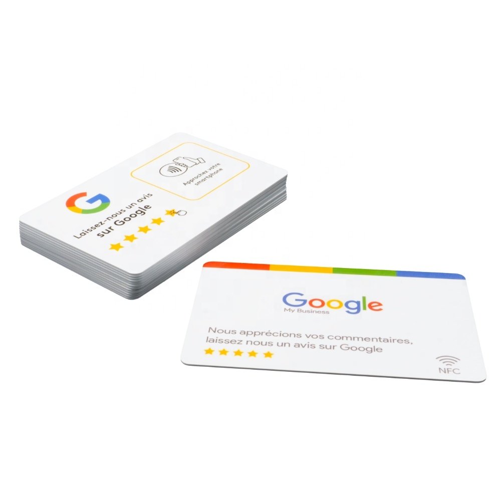 13.56Mhz Social media ins whatsapp google review tap card rfid nfc business cards qr code printable