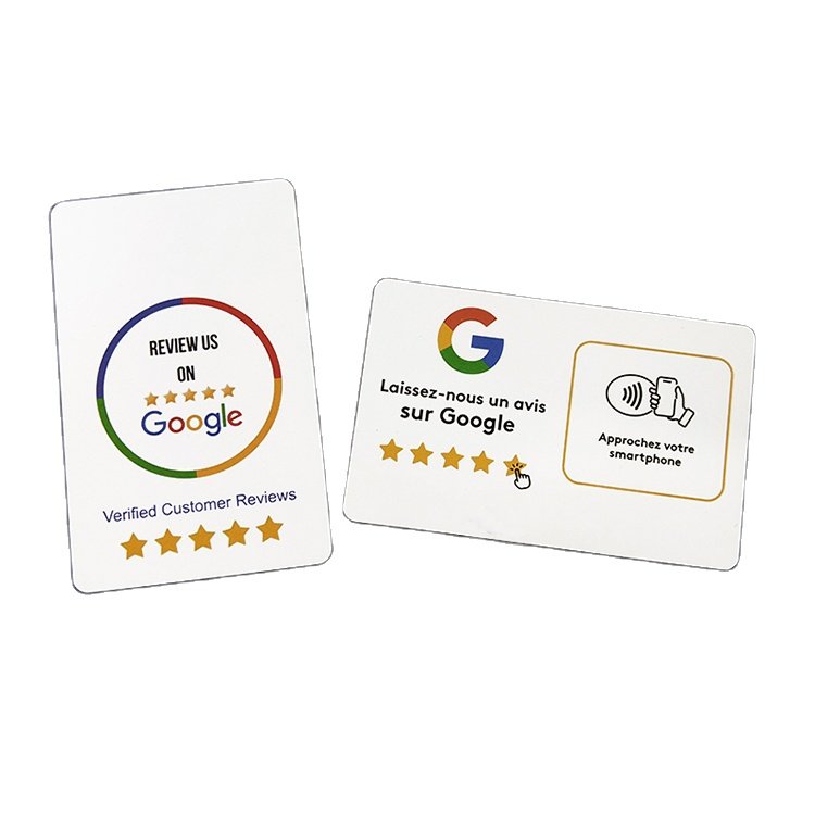 13.56Mhz Social media ins whatsapp google review tap card rfid nfc business cards qr code printable