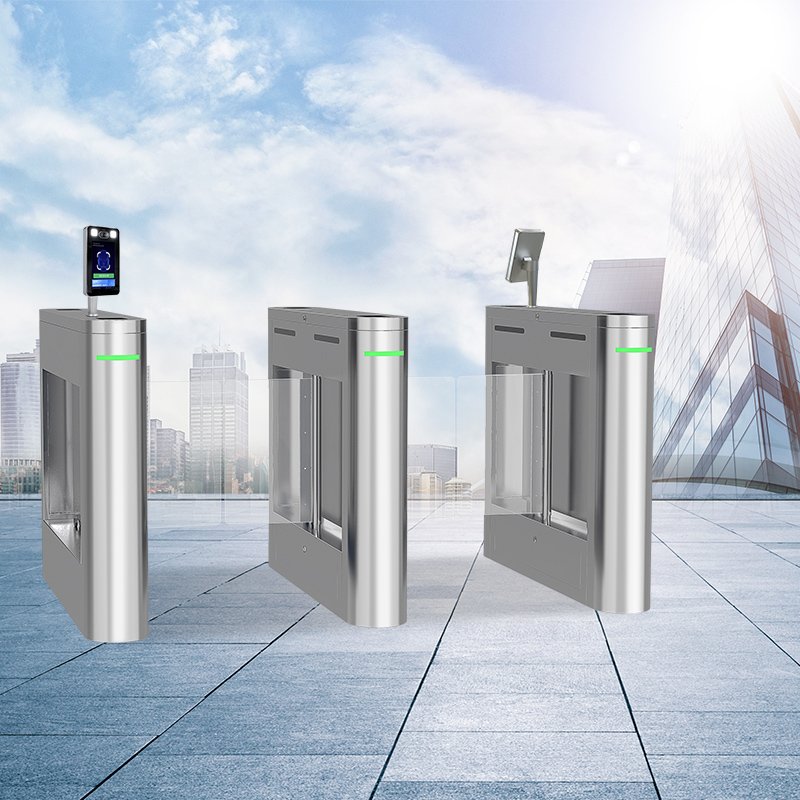 Smallest Quick Pass Gate turnstile qr code reader Flap Barrier Swing Gate Barrier Speed Gate with RFID ACCESS CONTROL