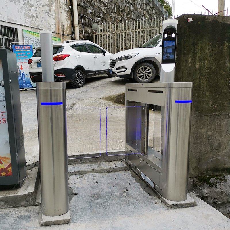 Smallest Quick Pass Gate turnstile qr code reader Flap Barrier Swing Gate Barrier Speed Gate with RFID ACCESS CONTROL