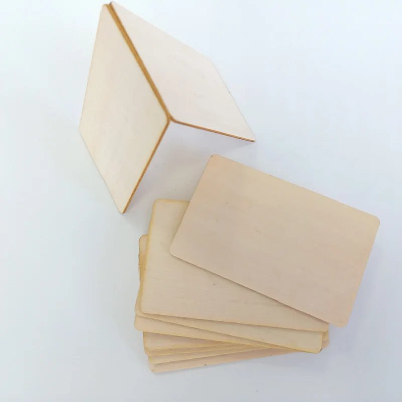Pre-printed Eco-friendly Blank Bamboo Cherry Wood RFID Business Card 13.56mhz 213/215/216 chip Nfc Wooden Access Control Card