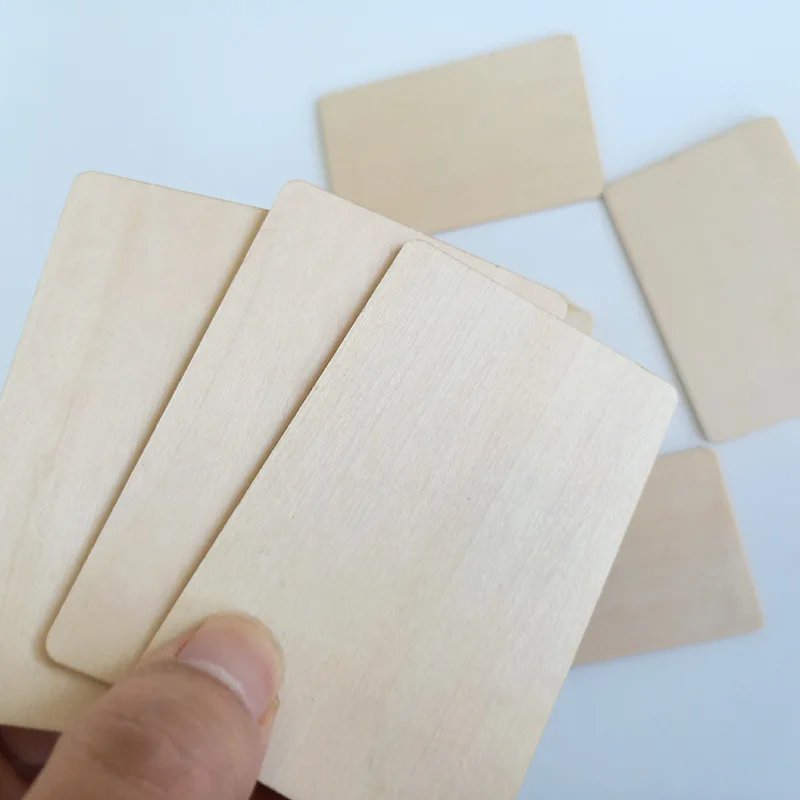 Pre-printed Eco-friendly Blank Bamboo Cherry Wood RFID Business Card 13.56mhz 213/215/216 chip Nfc Wooden Access Control Card