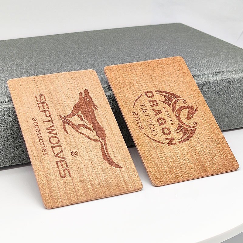 Eco Friendly 13.56mhz Smart NFC Card Wood NFC Wood Cards RFID Wooden Business Card