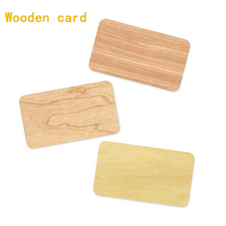 Eco Friendly 13.56mhz Smart NFC Card Wood NFC Wood Cards RFID Wooden Business Card