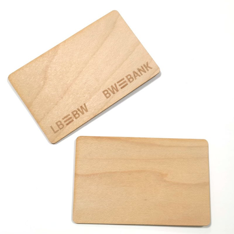 Eco Friendly 13.56mhz Smart NFC Card Wood NFC Wood Cards RFID Wooden Business Card