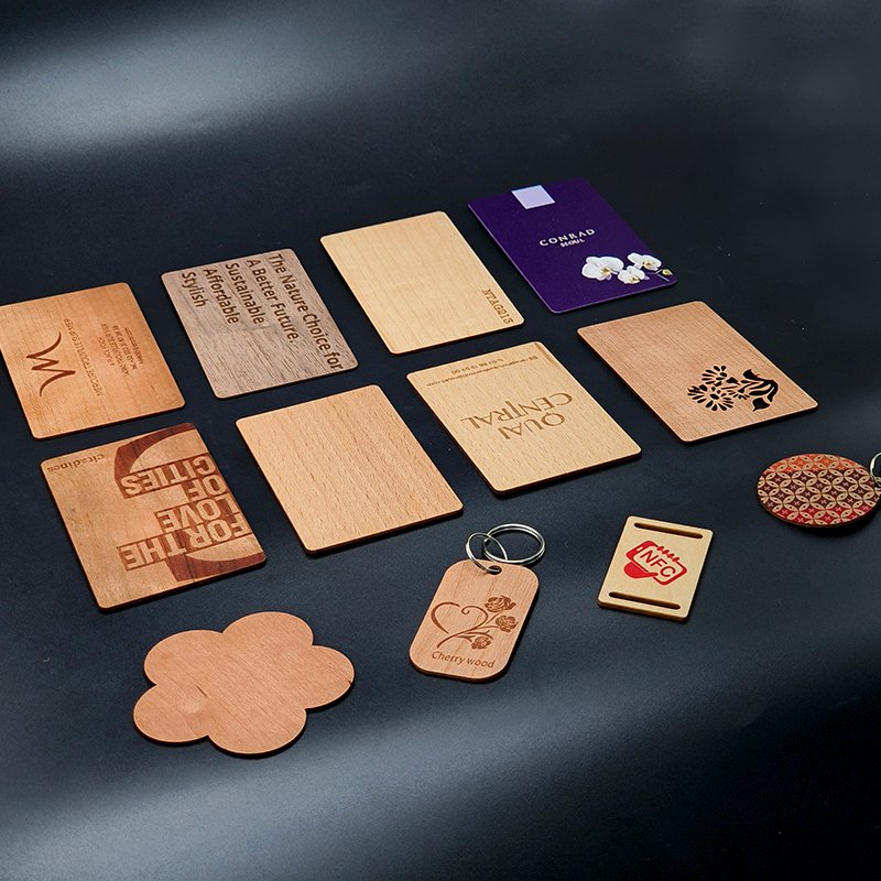 Irregular rfid card custom carte rfid bamboo card