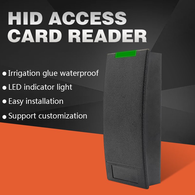 COOLCODE CR08 Contactless 14443A Smart IC M1 Card Reader 13.56MHz Wiegand Rfid Access Control Card Reader for Building Entrance