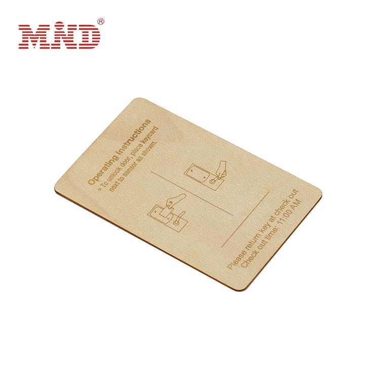 Customized Printing Key Bamboo Wooden Key Card Door Lock Hotel System Smart Card