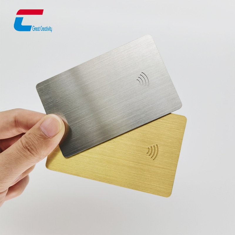 Personalized NFC Metal Bank Card with NFC Chip Brushed Metal NFC Card for Payment