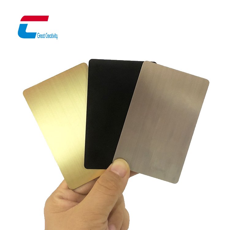 Personalized NFC Metal Bank Card with NFC Chip Brushed Metal NFC Card for Payment
