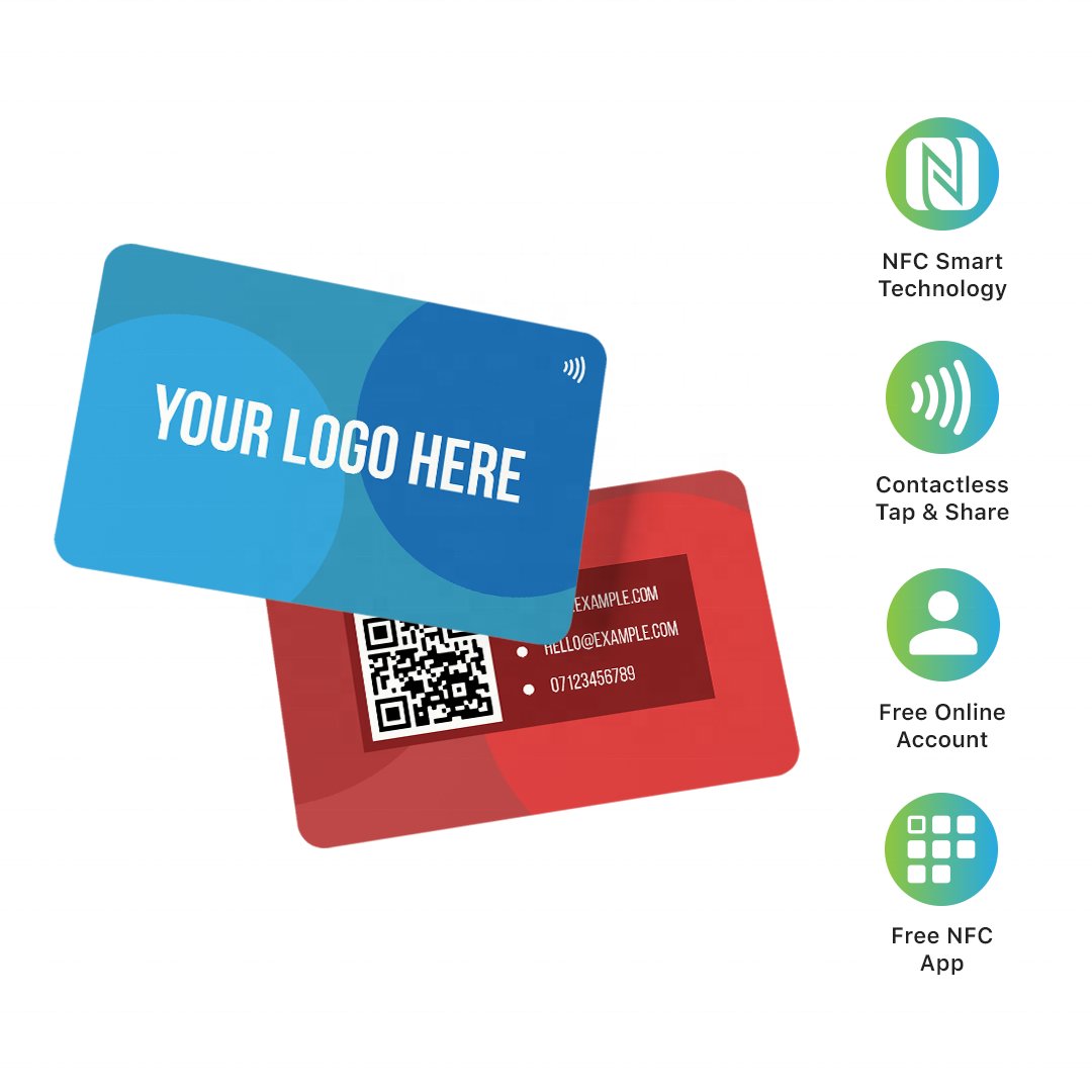 Custom design Pvc Contactless Smart Chip Black Card Access Control Nfc Rfid Business Card