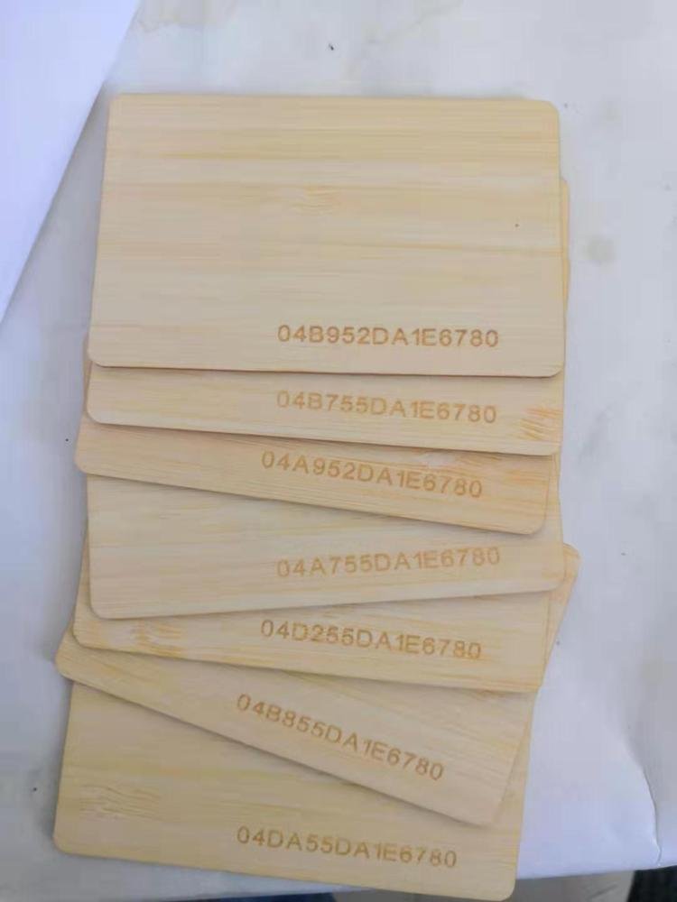 Customized high quality NFC wood RFID smart bamboo key card