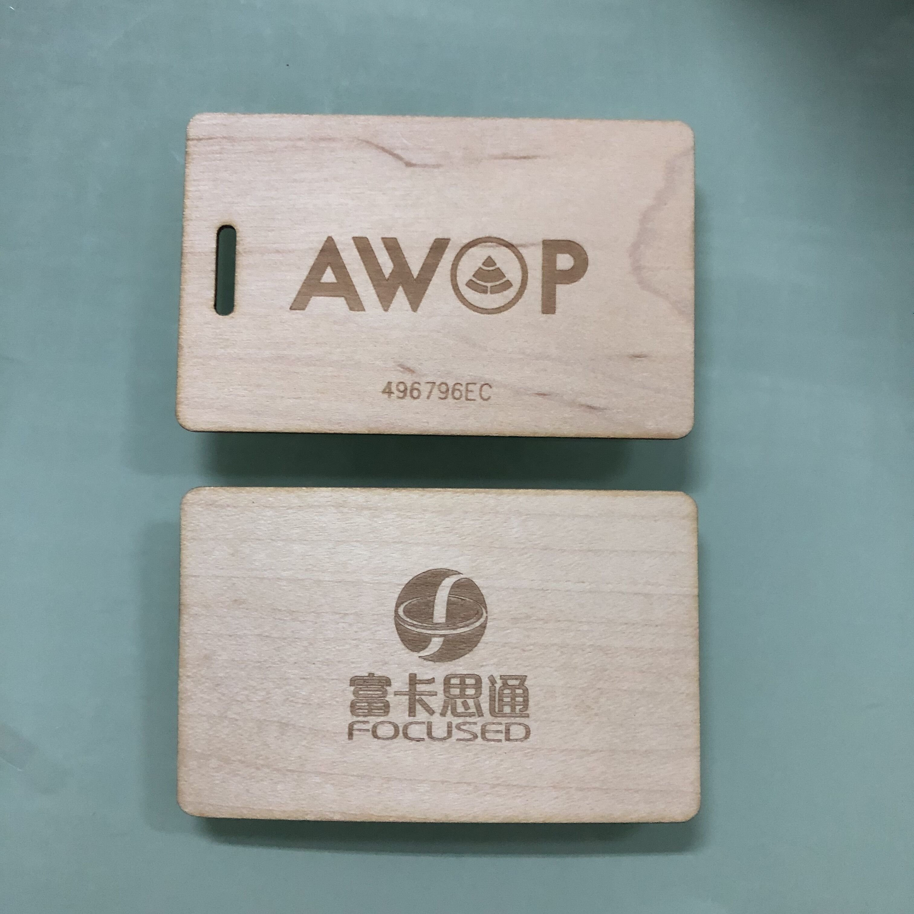 Customized high quality NFC wood RFID smart bamboo key card