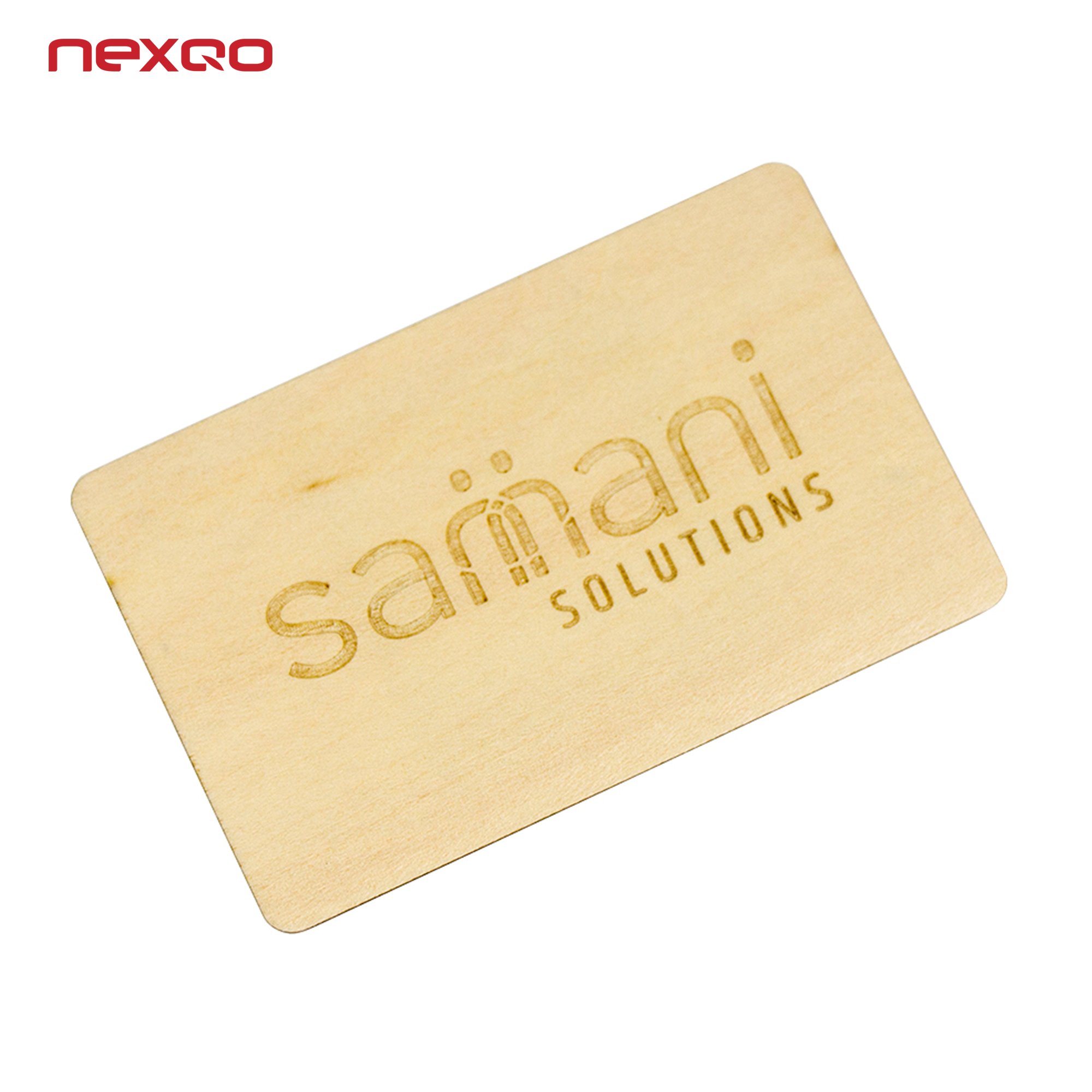 Customized logo laser printing Eco-freiendly wooden NFC RFID Card
