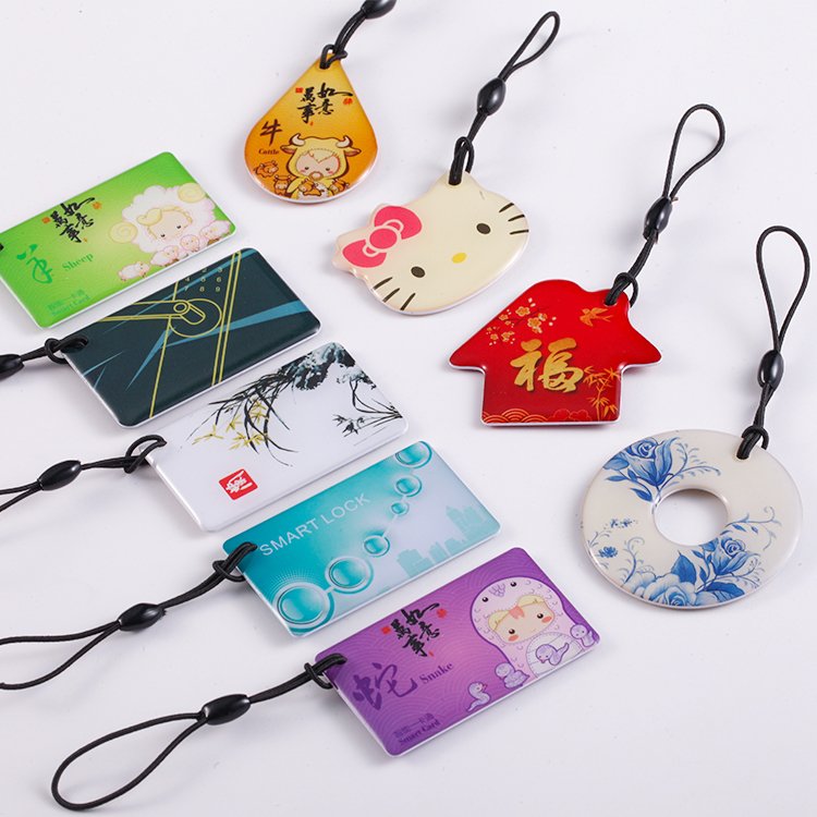 High quality nfc epoxy tag key chain RFID access control key card metal case tag nfc rfid keyfob tag 13.56 mhz