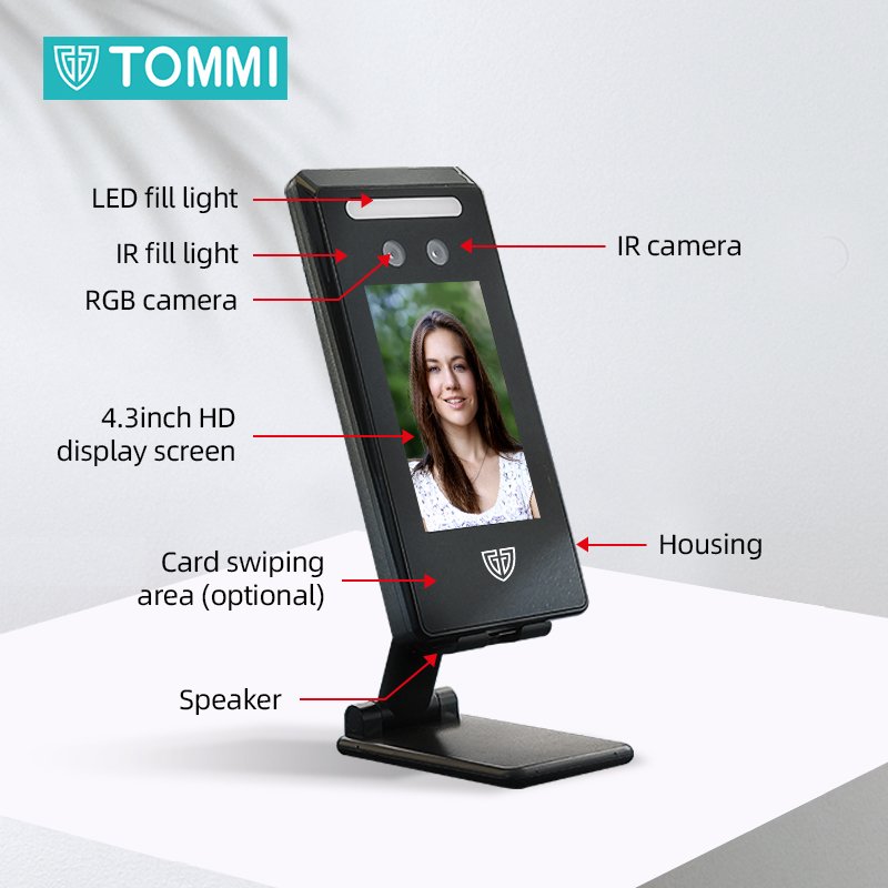 attendance access control systems & products, 4.3inch door access control system with linux face facial recognition SDK API