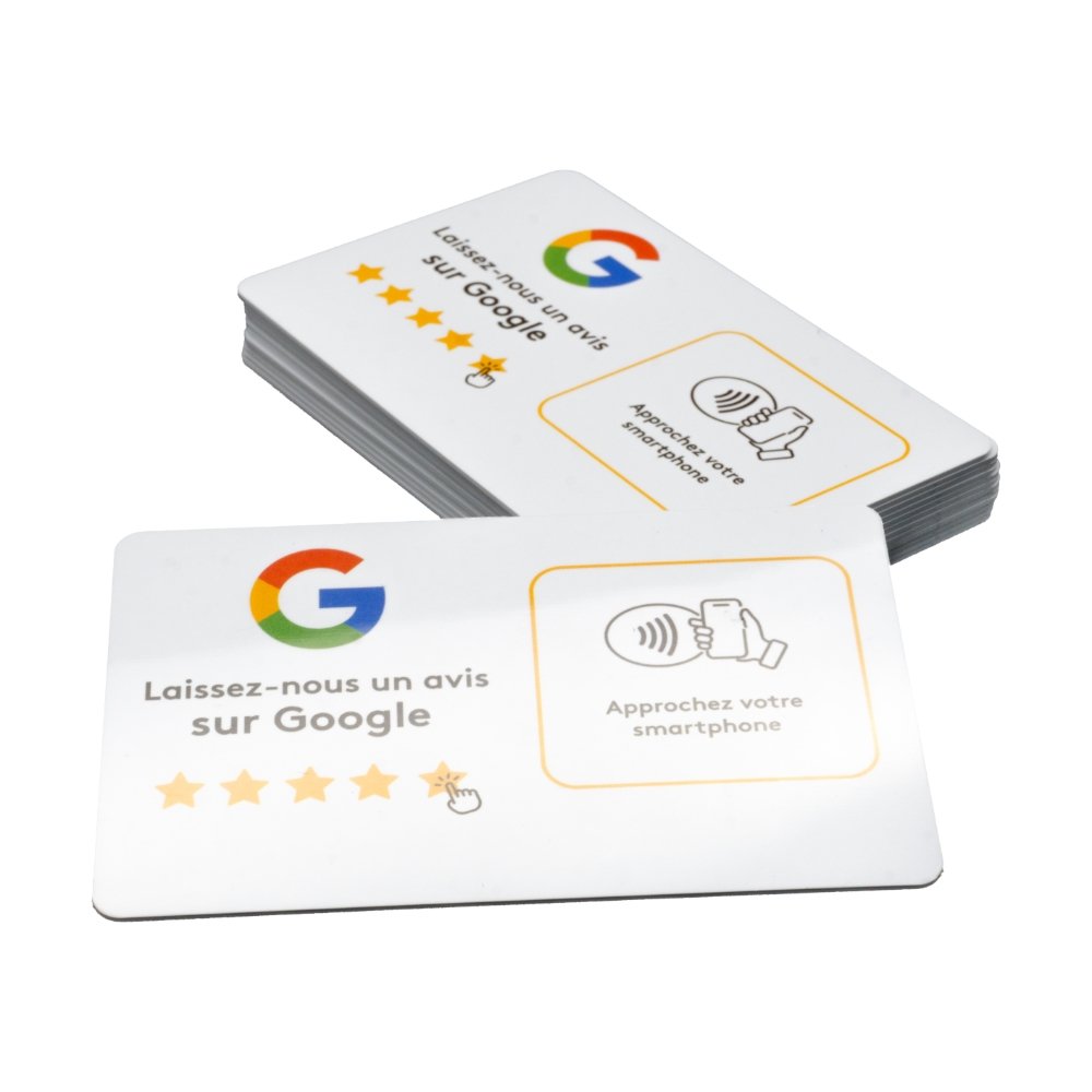 Ntag213 pvc rfid google business review nfc card popup google review card