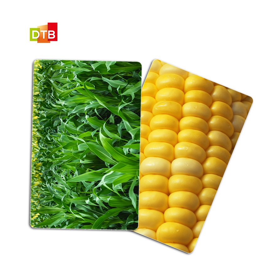 Renewable Eco friendly NFC card made of corn Biodegradable Polylactic Acid RFID Bio PLA card