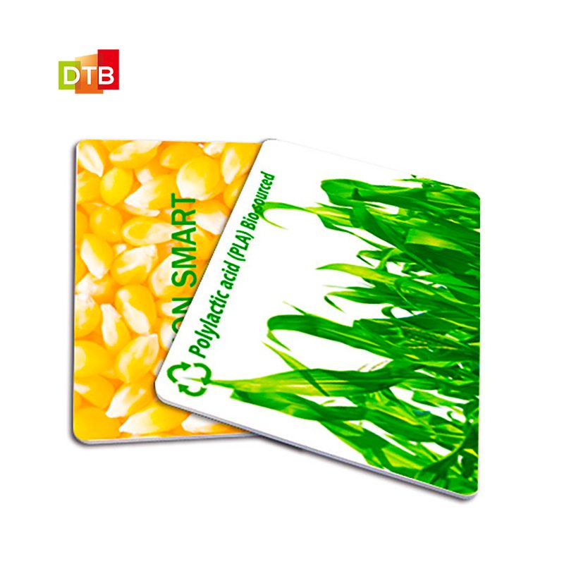 Renewable Eco friendly NFC card made of corn Biodegradable Polylactic Acid RFID Bio PLA card