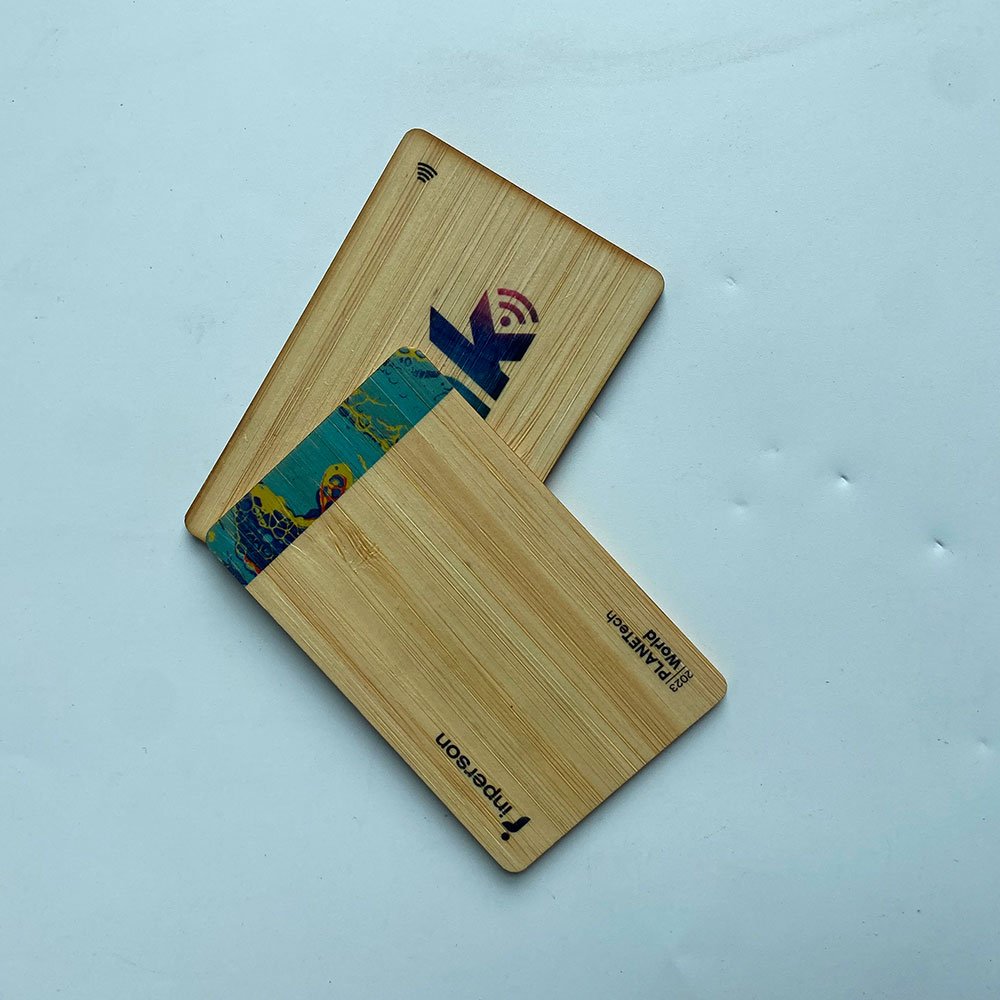 customized print colorful print 13.56mhz chip Bamboo Wood nfc business Card , cherry wooden RFID Access Control Card
