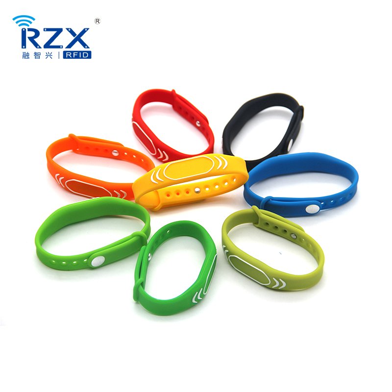 RFID Silicone Wristband Access Control System QR Code NFC Social Sharing Silicone Bracelet
