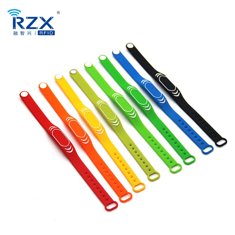 RFID Silicone Wristband Access Control System QR Code NFC Social Sharing Silicone Bracelet