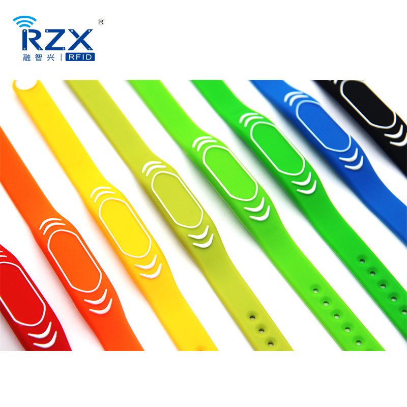 RFID Silicone Wristband Access Control System QR Code NFC Social Sharing Silicone Bracelet