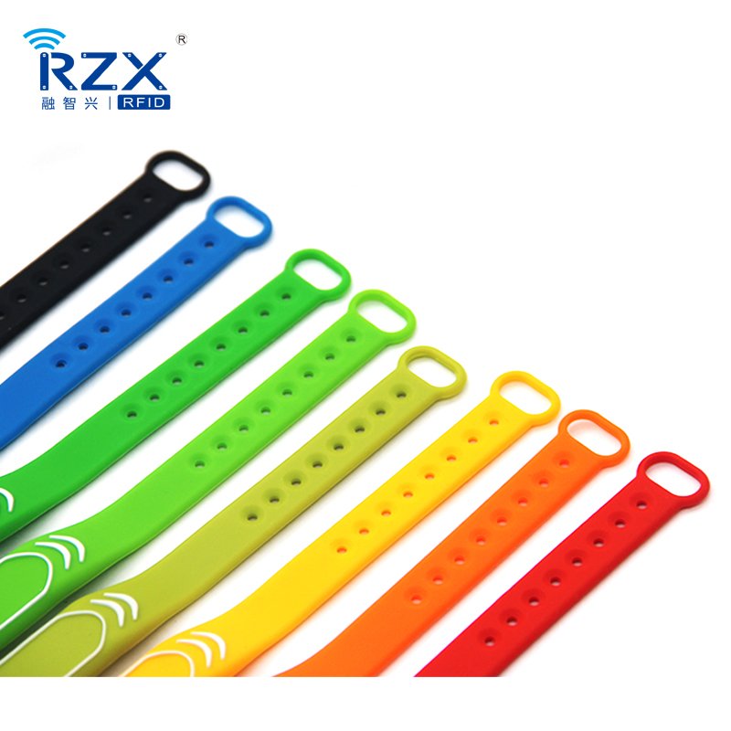 RFID Silicone Wristband Access Control System QR Code NFC Social Sharing Silicone Bracelet