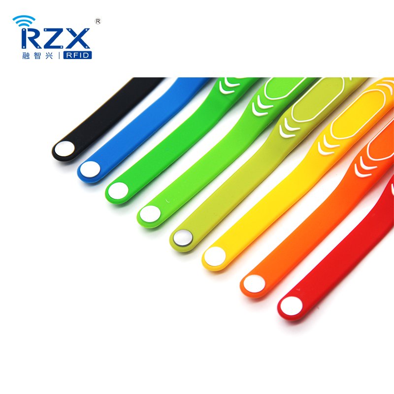 RFID Silicone Wristband Access Control System QR Code NFC Social Sharing Silicone Bracelet