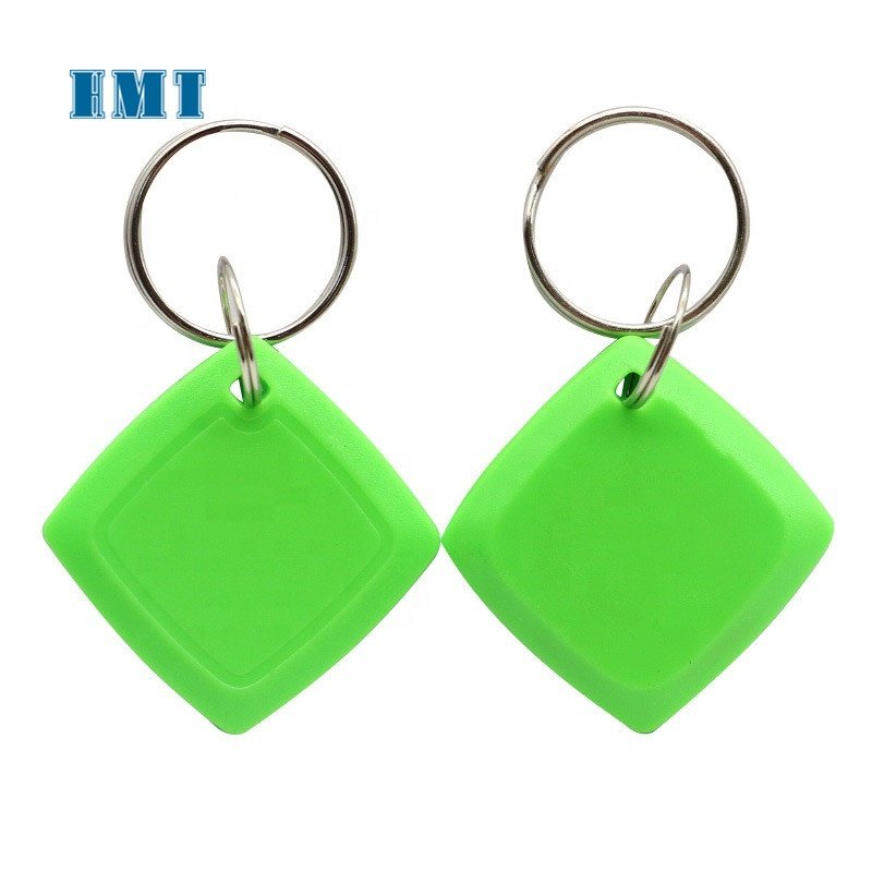 13.56MHz HF waterproof RFID ABS Keychain Custom Logo Colorful Rfid Key Chain access control card Keyfob Tag