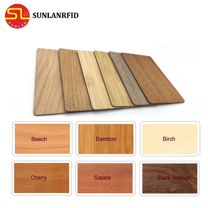 Customized Eco friendly Blank RFID Smart Chip Card Laser Engraved NFC Wood Business Card
