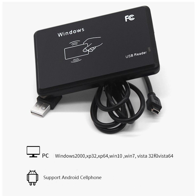 13.56mhz RFID HF card reader Contactless USB Interface LF Smart Card Reader